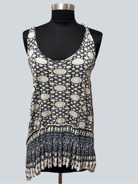 Free People One Sleeveless
Mandala Ruffle Mesh Insert Tunic
Tank Sz XS